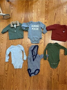 Fall baby boy newborn bundle long sleeve sweaters
